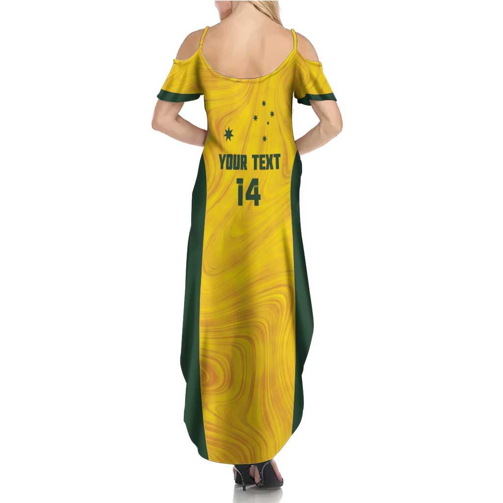 Custom Bowls Australia Summer Maxi Dress Marble National Color - Aussie Hoodie