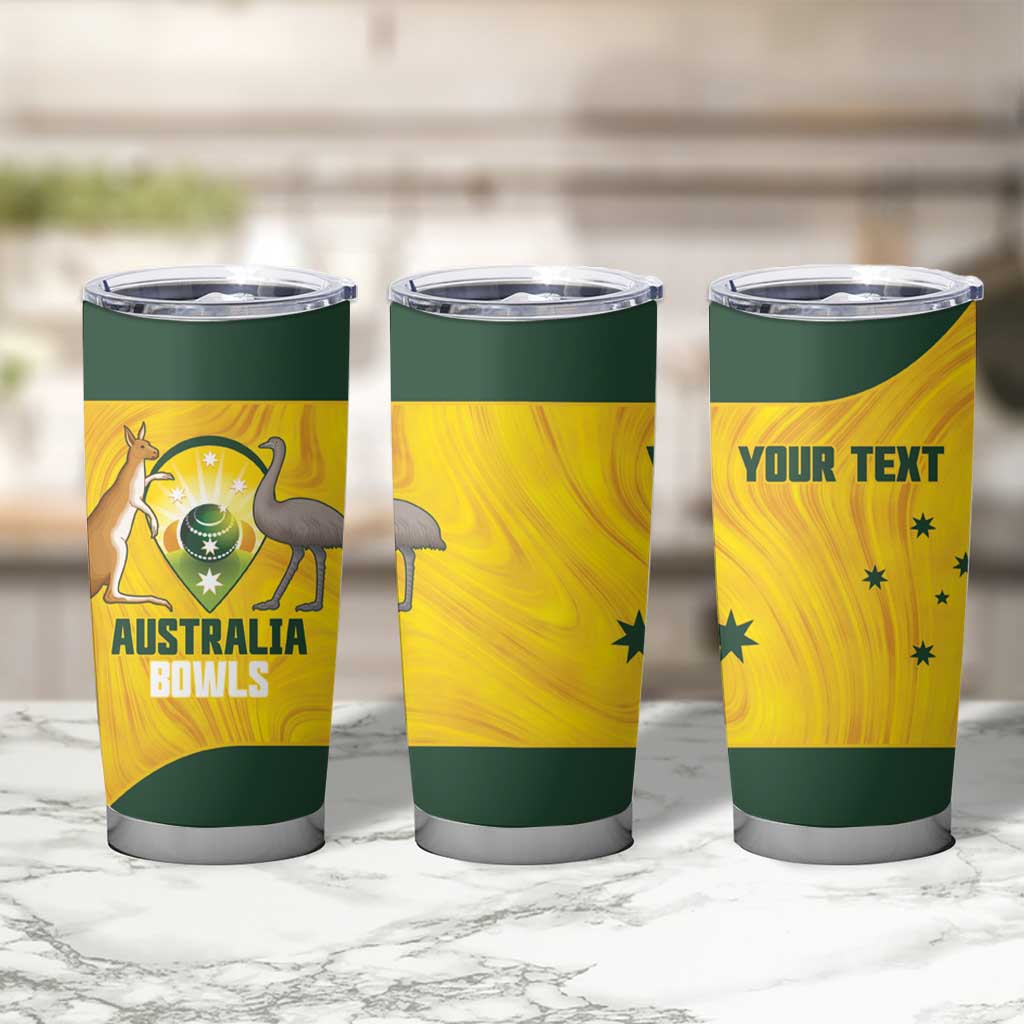Custom Bowls Australia Tumbler Cup Marble National Color - Aussie Hoodie