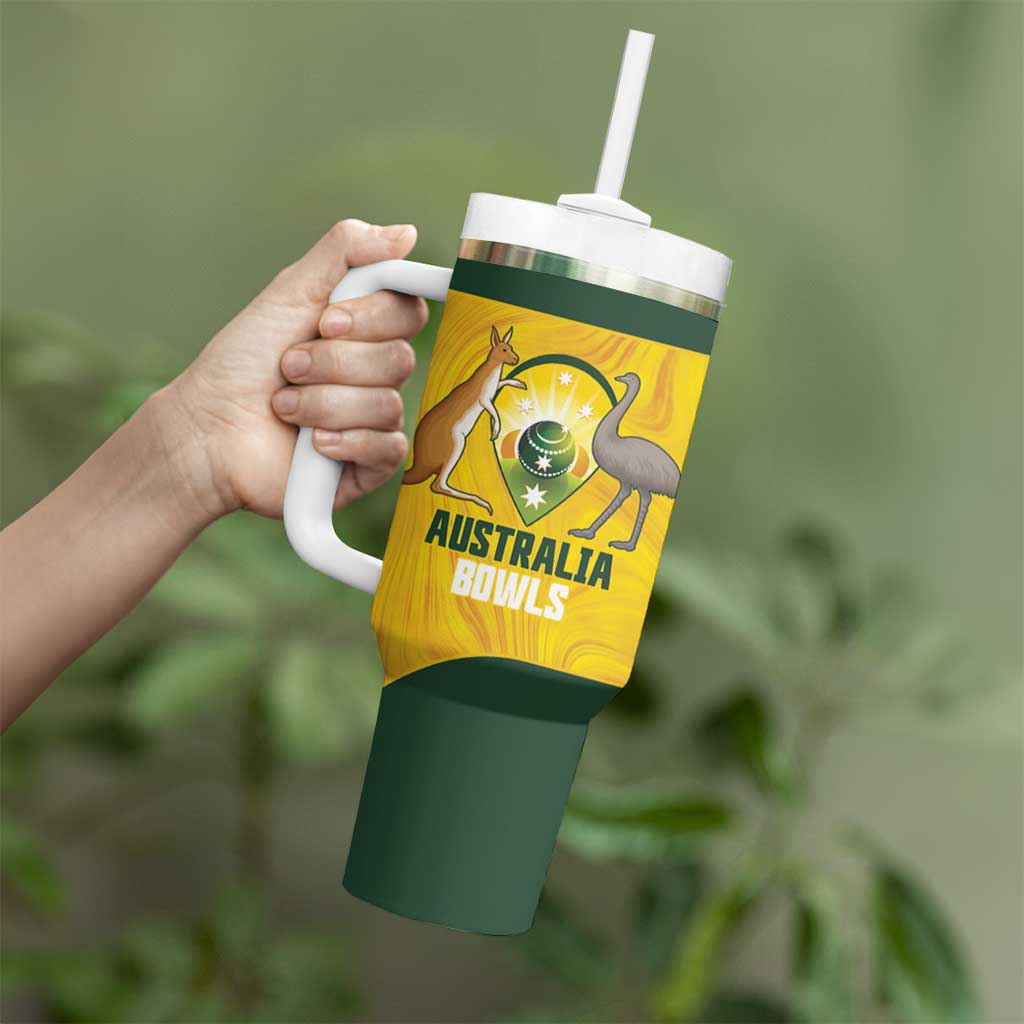 Custom Bowls Australia Tumbler With Handle Marble National Color - Aussie Hoodie