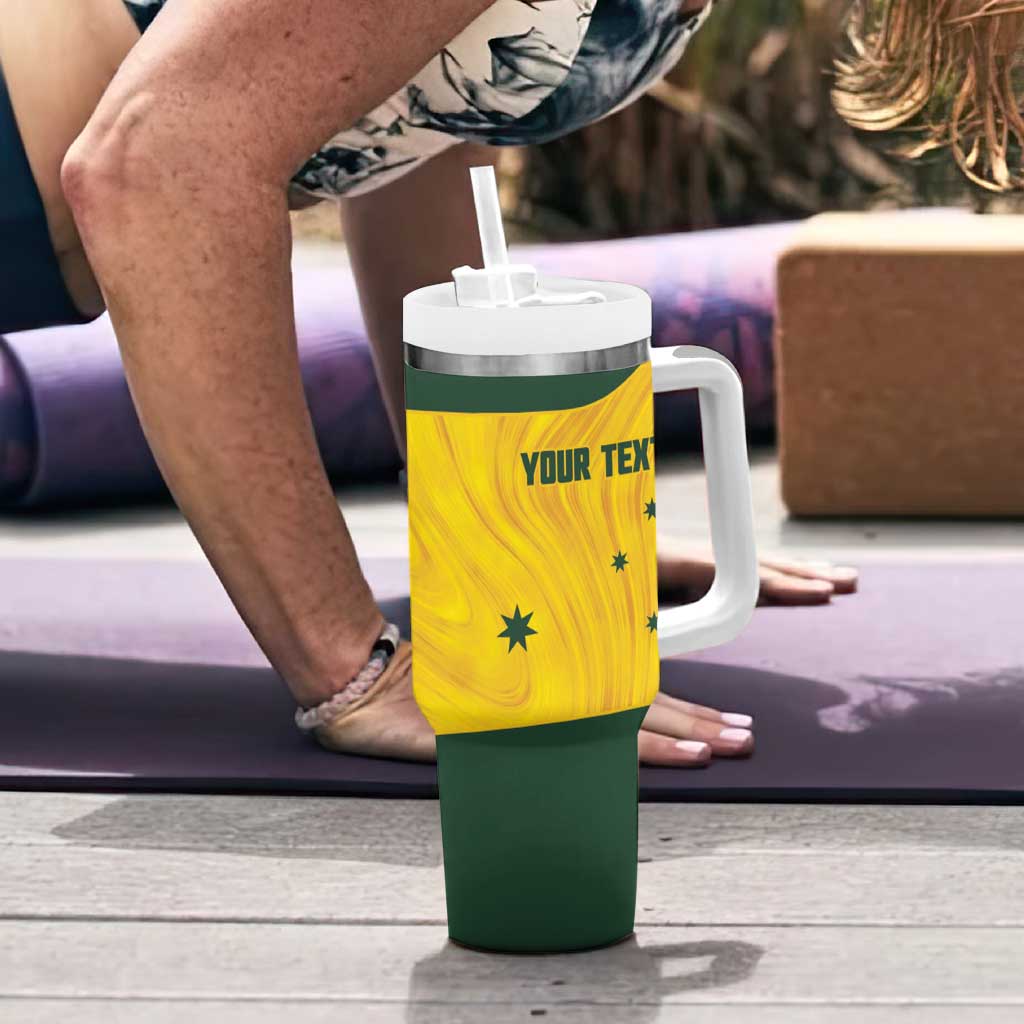Custom Bowls Australia Tumbler With Handle Marble National Color - Aussie Hoodie