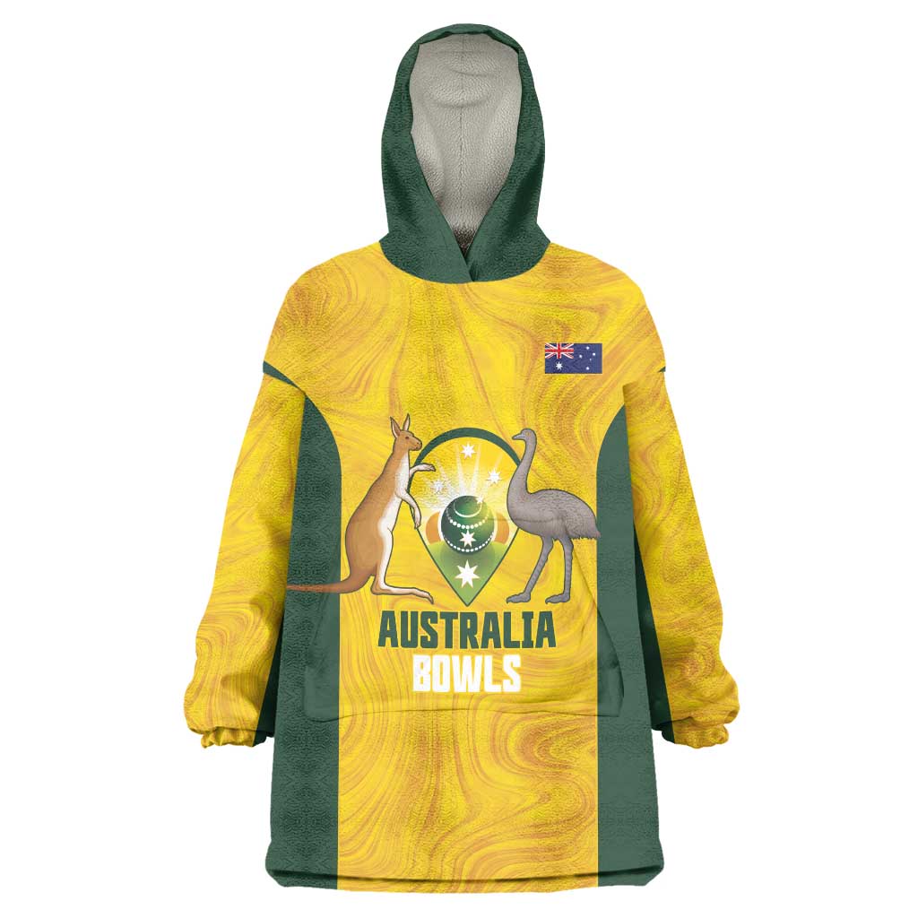 Custom Bowls Australia Wearable Blanket Hoodie Marble National Color - Aussie Hoodie