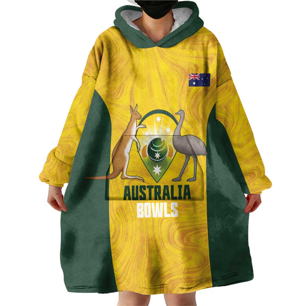 Custom Bowls Australia Wearable Blanket Hoodie Marble National Color - Aussie Hoodie