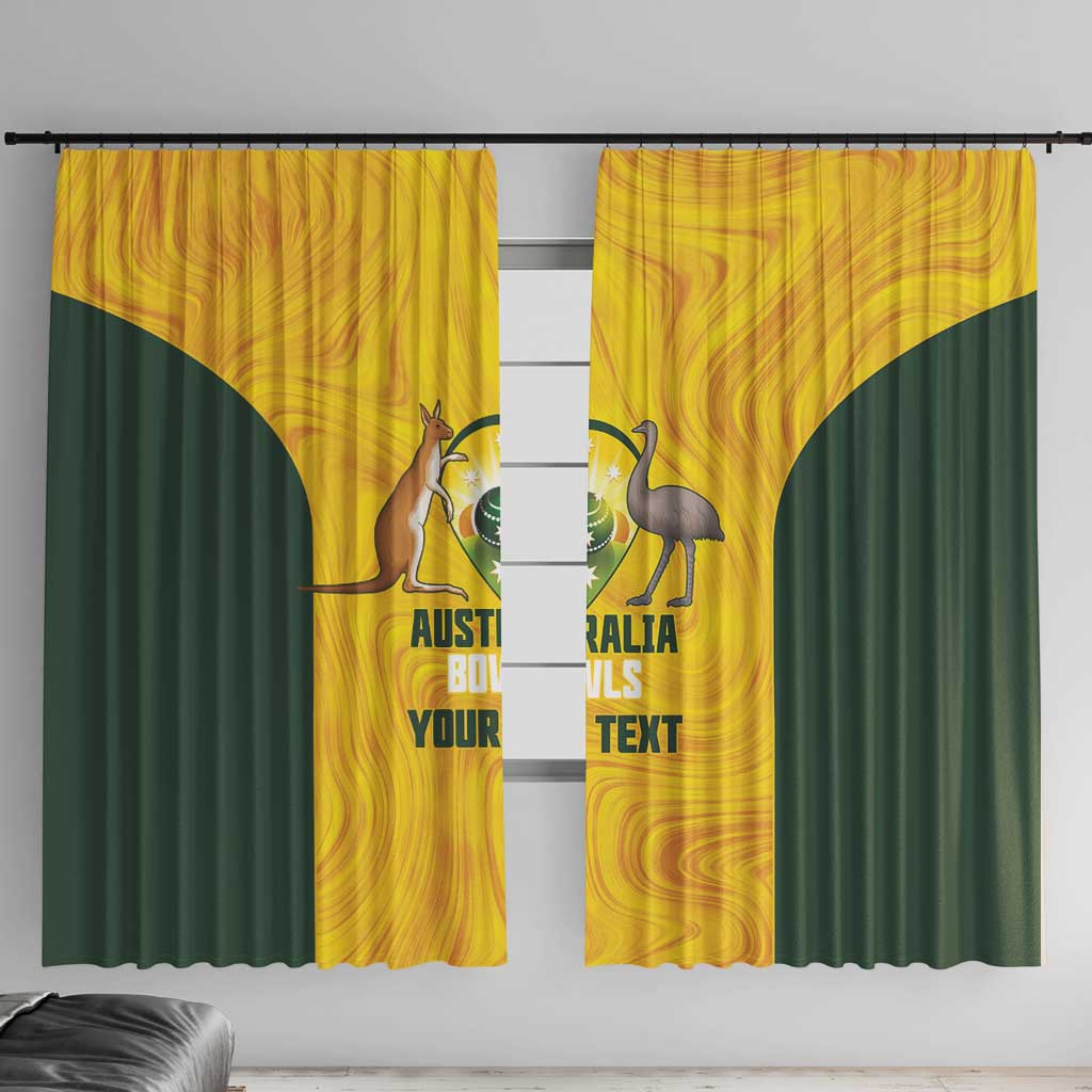 Custom Bowls Australia Window Curtain Marble National Color - Aussie Hoodie