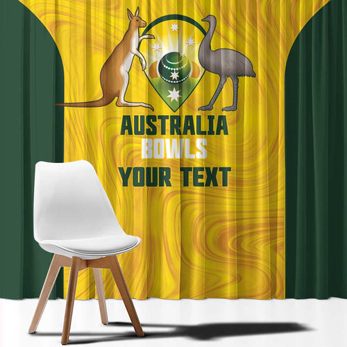 Custom Bowls Australia Window Curtain Marble National Color - Aussie Hoodie