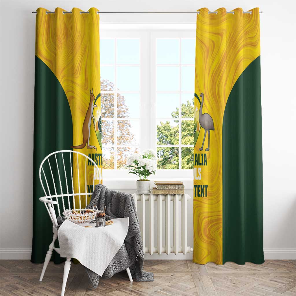 Custom Bowls Australia Window Curtain Marble National Color - Aussie Hoodie