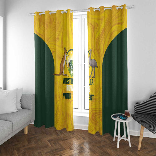 Custom Bowls Australia Window Curtain Marble National Color - Aussie Hoodie