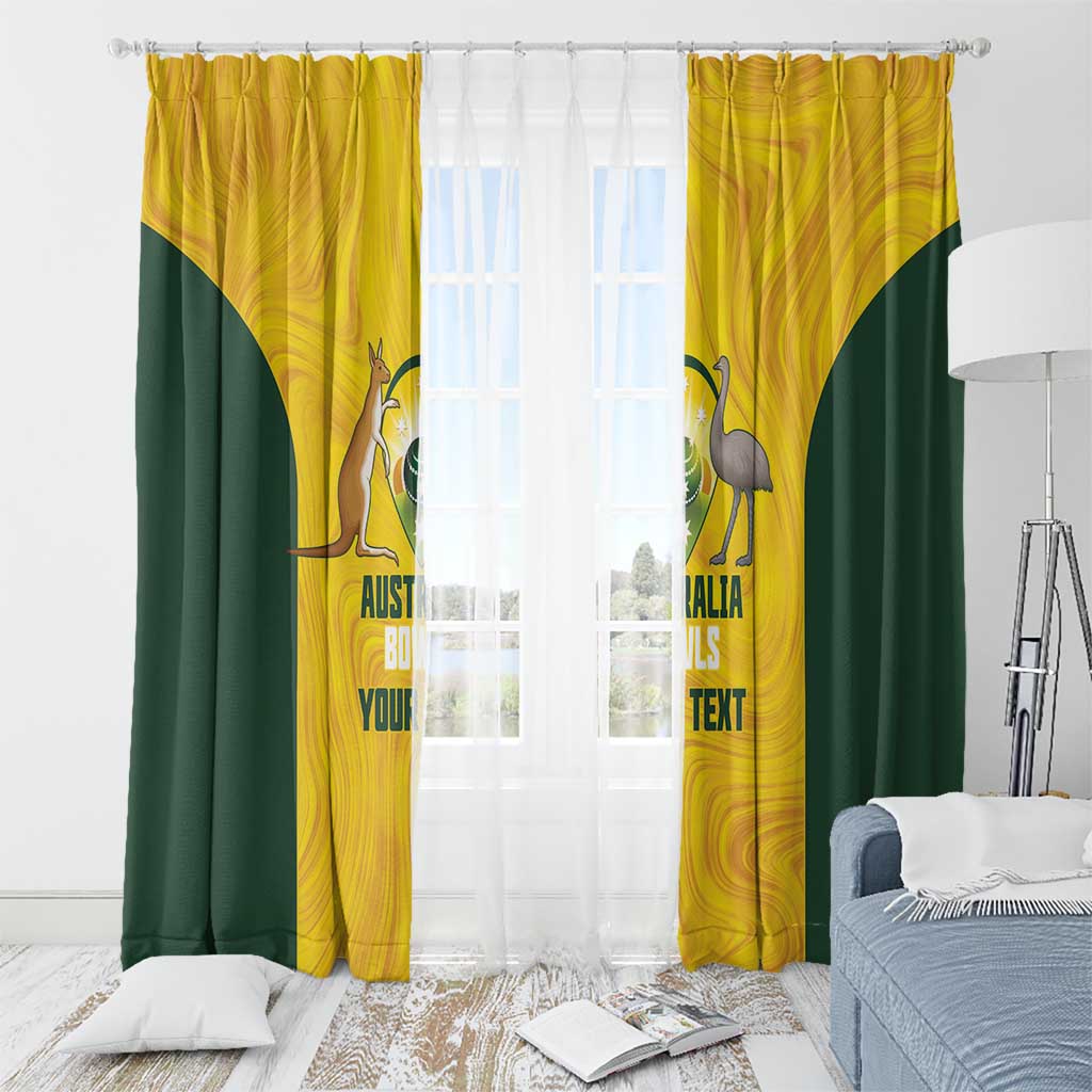 Custom Bowls Australia Window Curtain Marble National Color - Aussie Hoodie