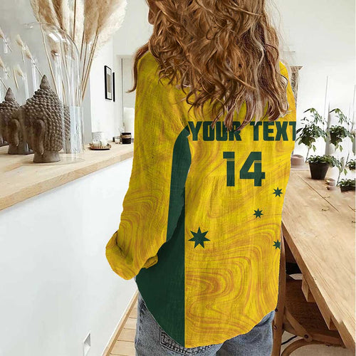 Custom Bowls Australia Women Casual Shirt Marble National Color - Aussie Hoodie