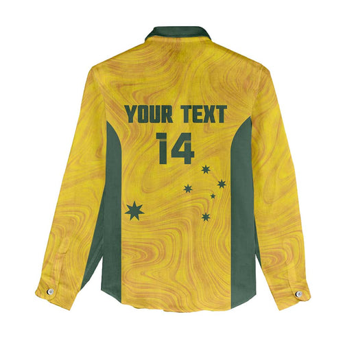 Custom Bowls Australia Women Casual Shirt Marble National Color - Aussie Hoodie