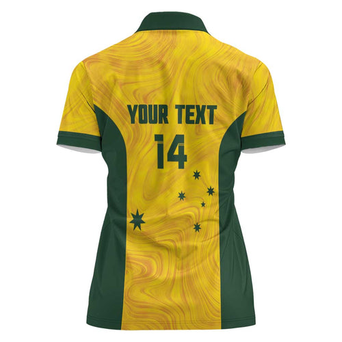 Custom Bowls Australia Women Polo Shirt Marble National Color - Aussie Hoodie