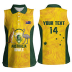 Custom Bowls Australia Women Sleeveless Polo Shirt Marble National Color - Aussie Hoodie