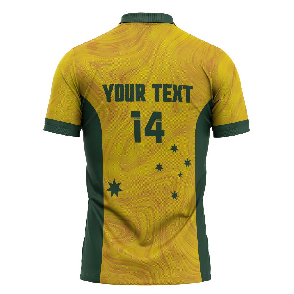 Custom Bowls Australia Zipper Polo Shirt Marble National Color - Aussie Hoodie