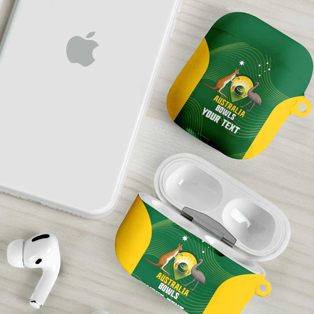 Custom Bowls Australia AirPods Case National Color Curve Sporty - Aussie Hoodie