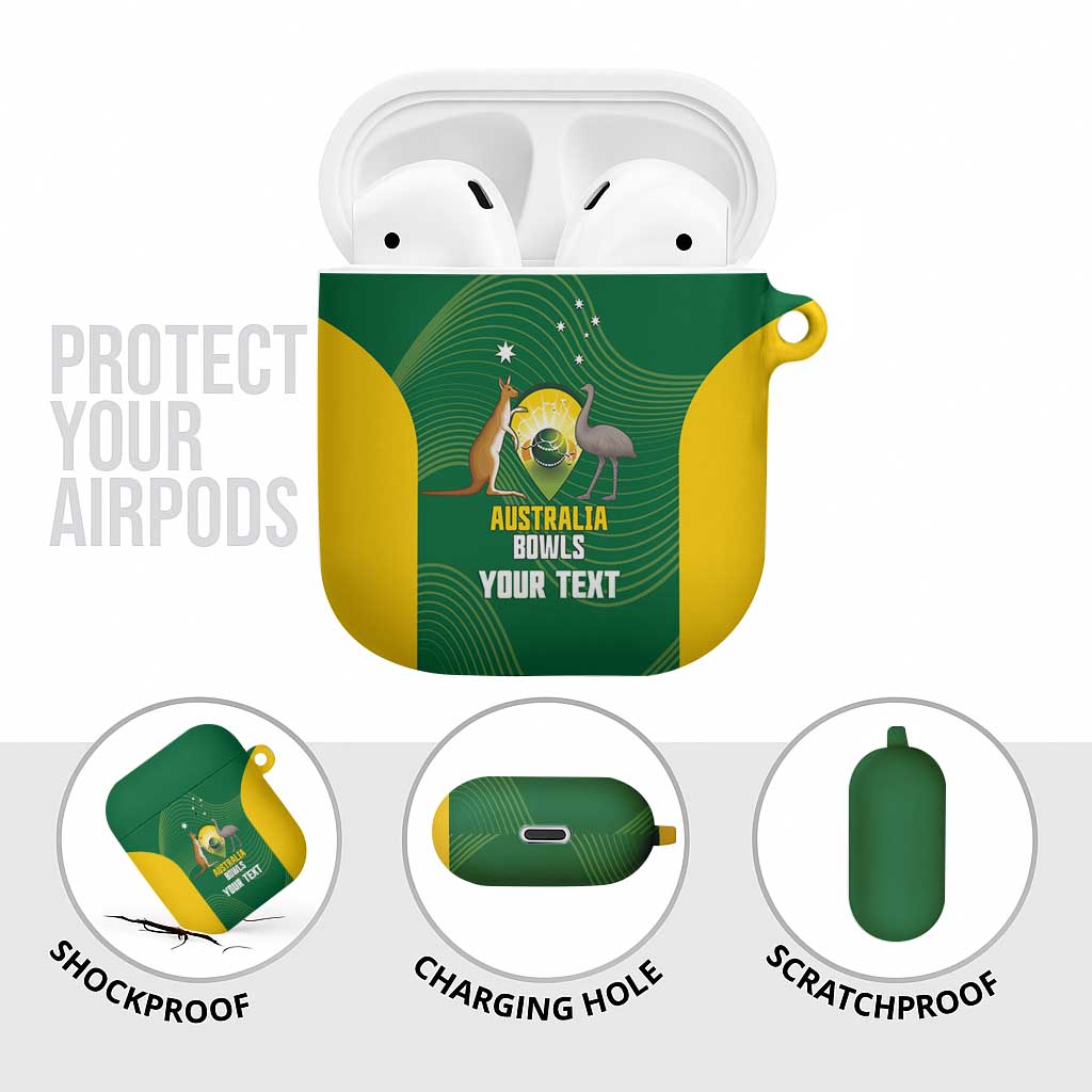 Custom Bowls Australia AirPods Case National Color Curve Sporty - Aussie Hoodie