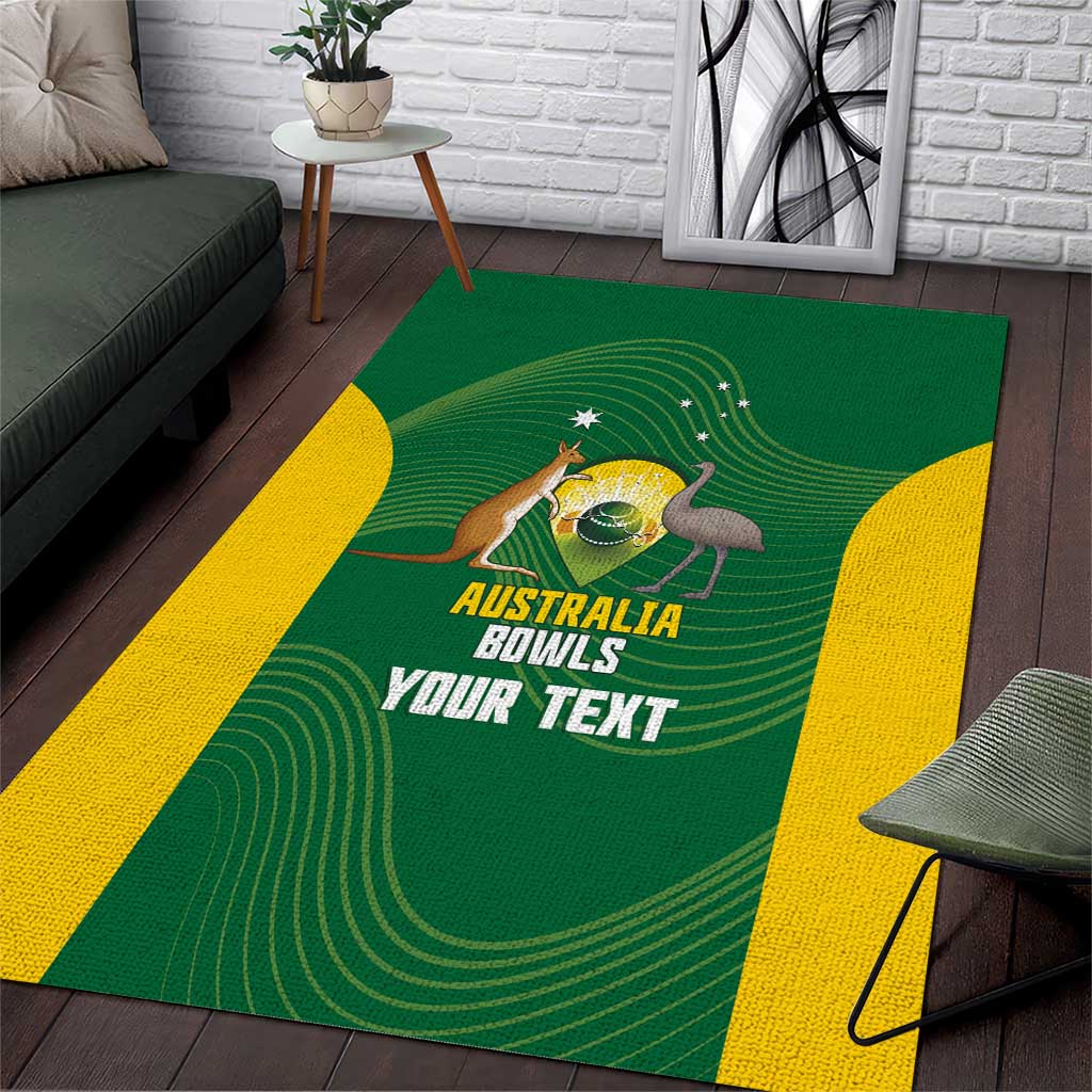 Custom Bowls Australia Area Rug National Color Curve Sporty - Aussie Hoodie