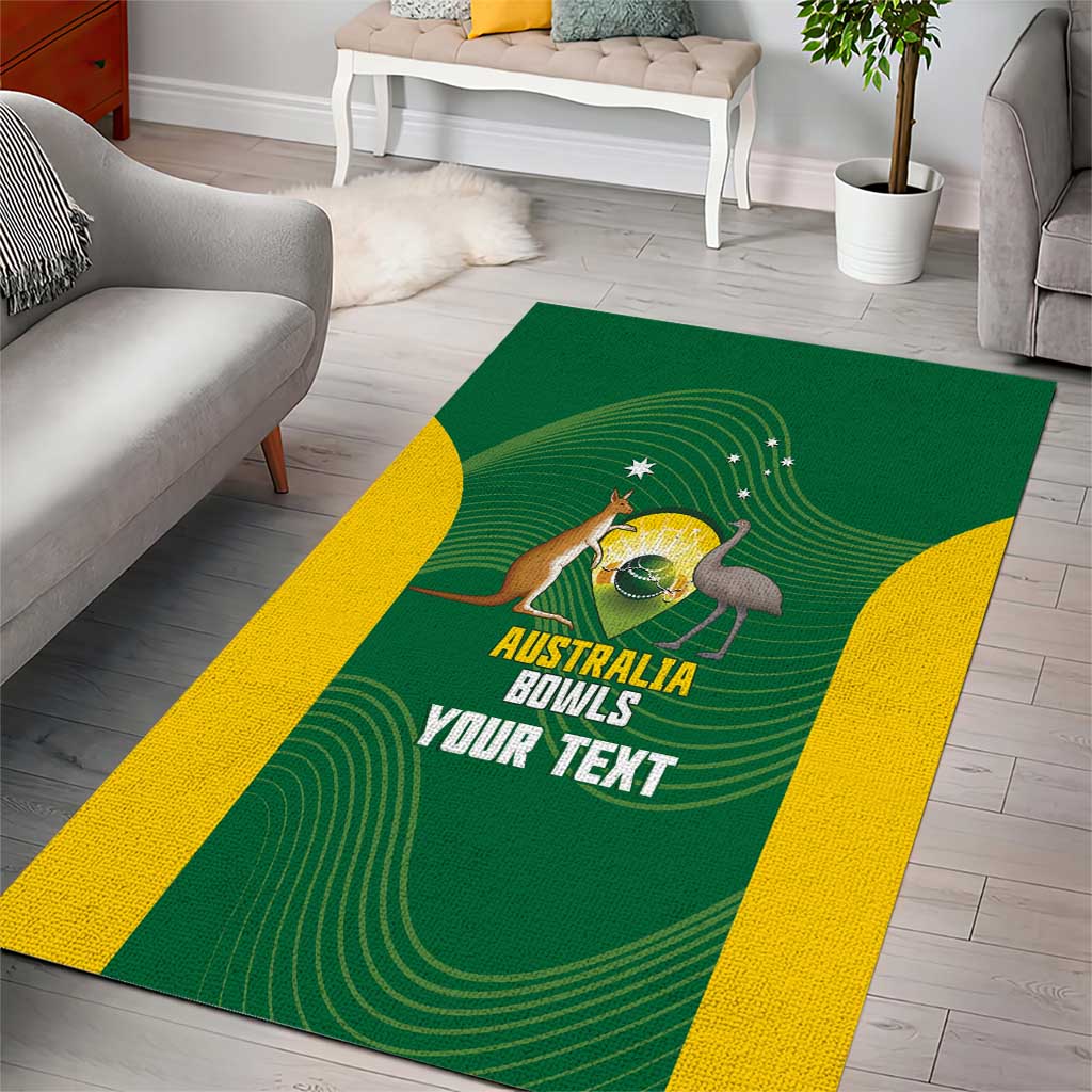 Custom Bowls Australia Area Rug National Color Curve Sporty - Aussie Hoodie