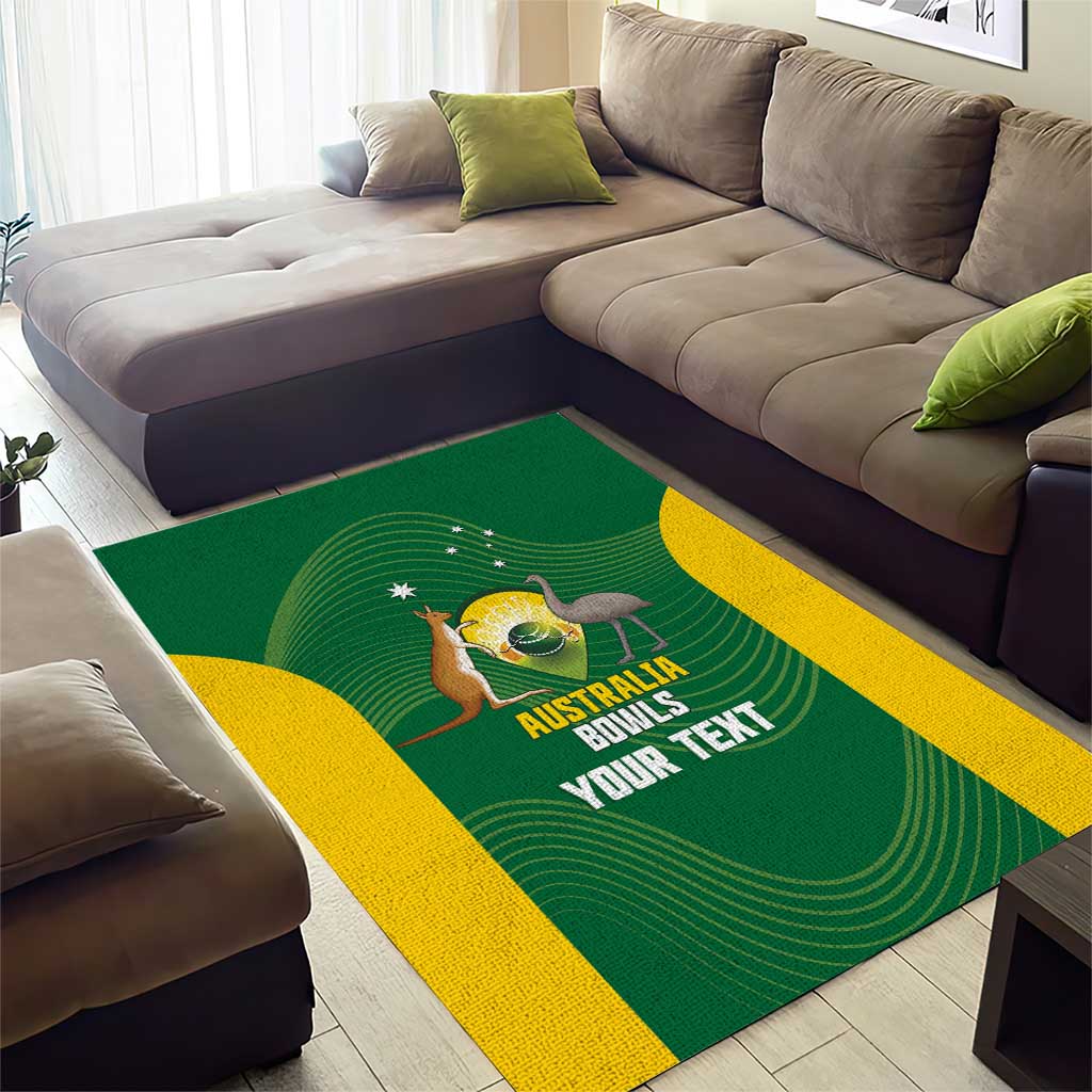 Custom Bowls Australia Area Rug National Color Curve Sporty - Aussie Hoodie