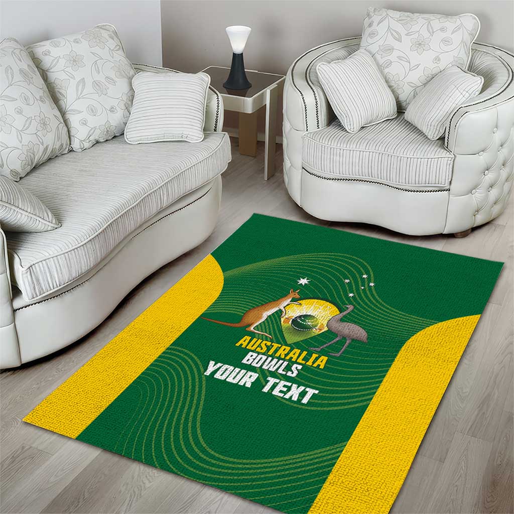Custom Bowls Australia Area Rug National Color Curve Sporty - Aussie Hoodie