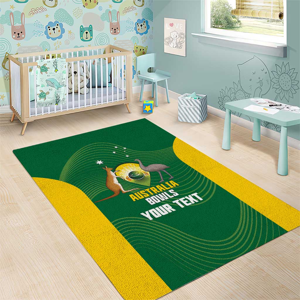 Custom Bowls Australia Area Rug National Color Curve Sporty - Aussie Hoodie