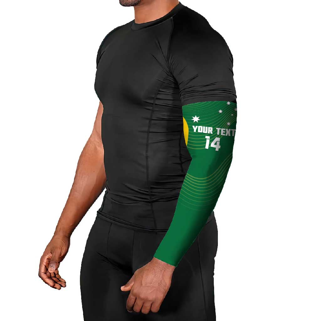 Custom Bowls Australia Arm Sleeves National Color Curve Sporty - Aussie Hoodie