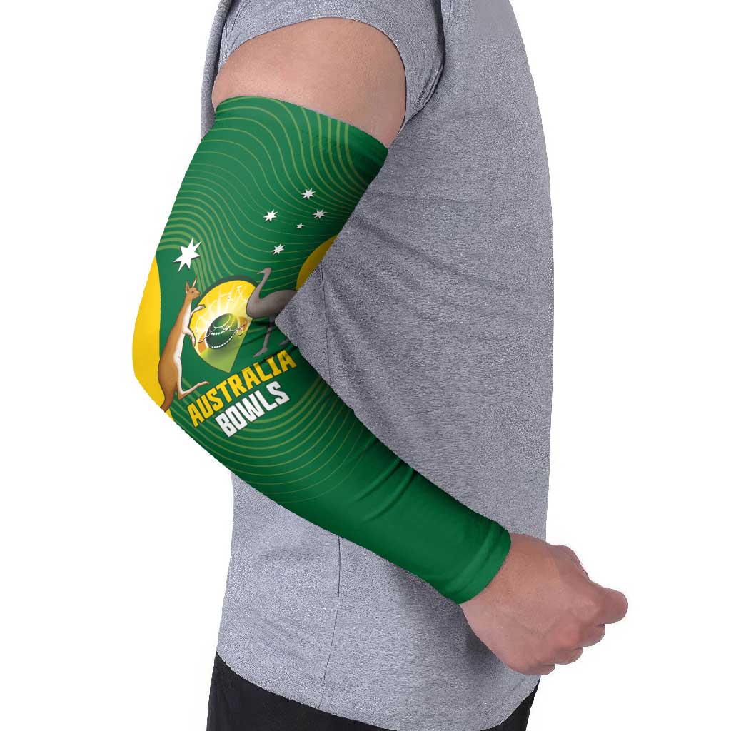 Custom Bowls Australia Arm Sleeves National Color Curve Sporty - Aussie Hoodie