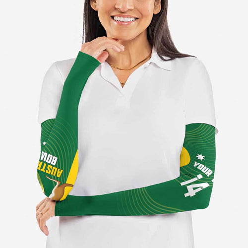 Custom Bowls Australia Arm Sleeves National Color Curve Sporty - Aussie Hoodie