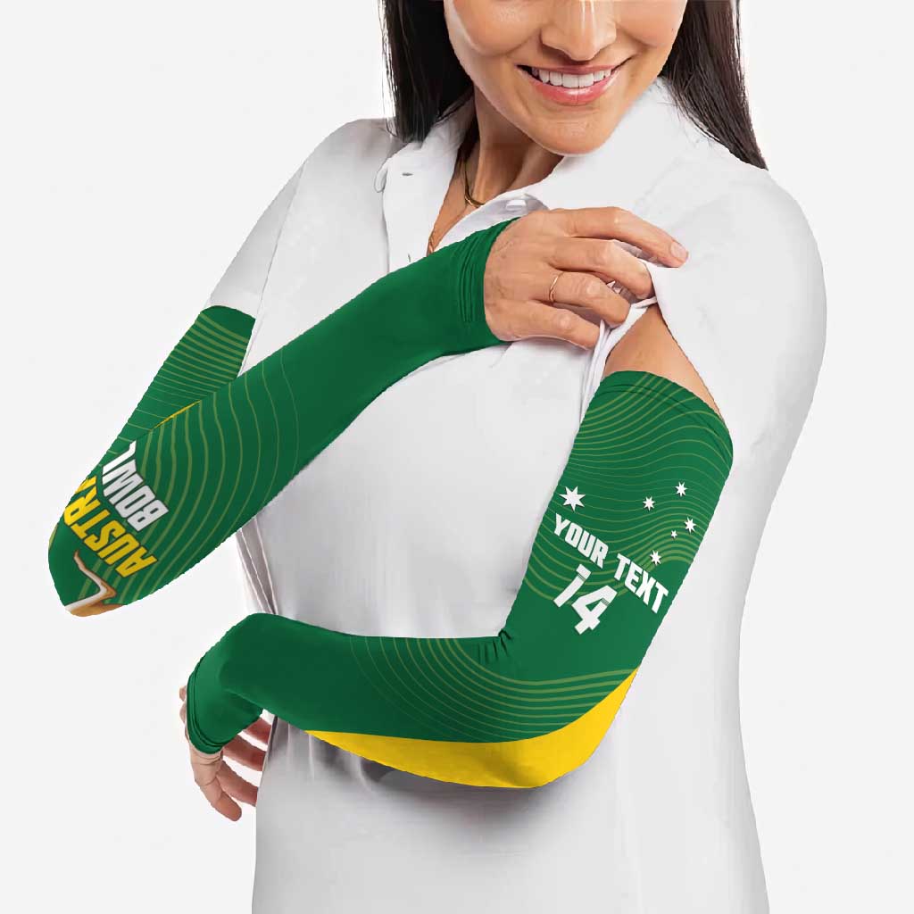 Custom Bowls Australia Arm Sleeves National Color Curve Sporty - Aussie Hoodie