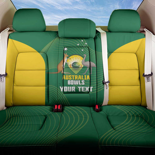Custom Bowls Australia Back Car Seat Cover National Color Curve Sporty - Aussie Hoodie