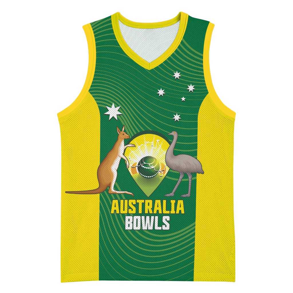 Custom Bowls Australia Basketball Jersey National Color Curve Sporty - Aussie Hoodie