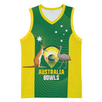Custom Bowls Australia Basketball Jersey National Color Curve Sporty - Aussie Hoodie