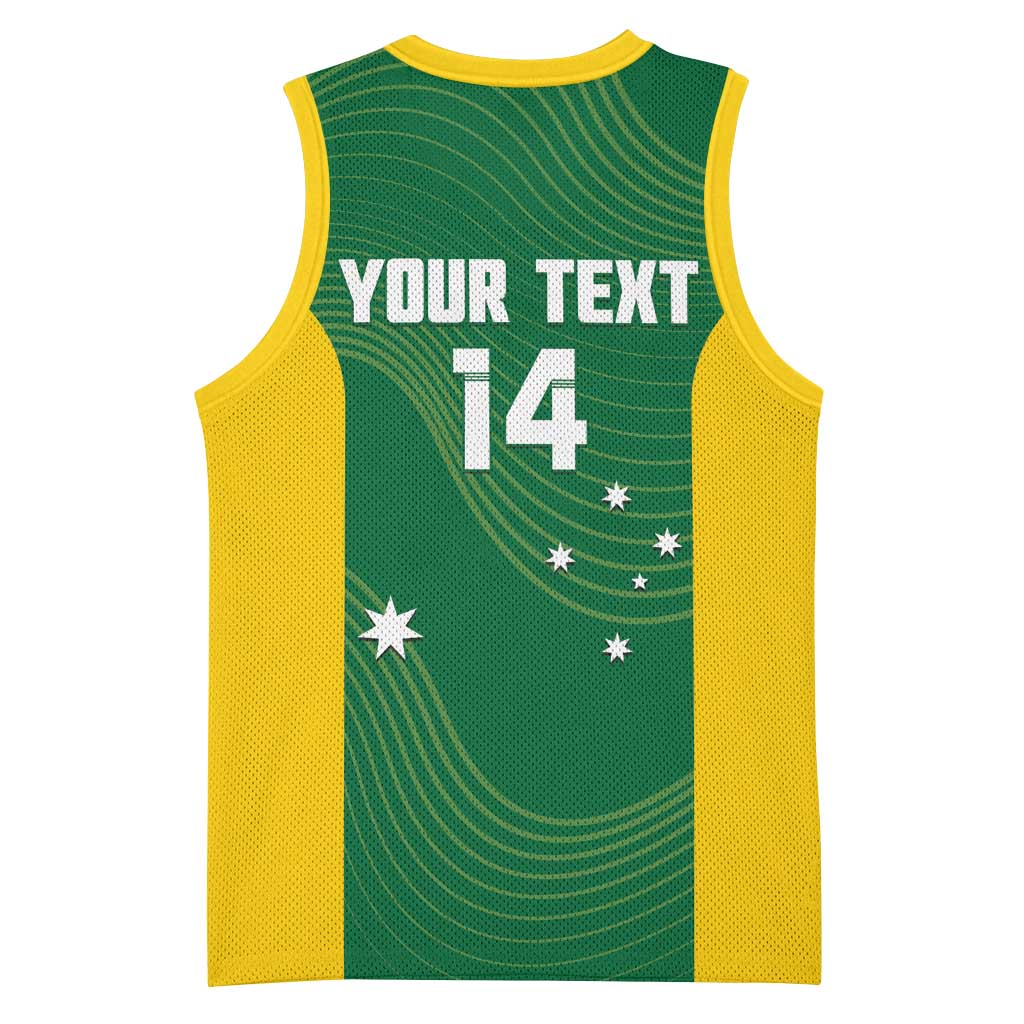 Custom Bowls Australia Basketball Jersey National Color Curve Sporty - Aussie Hoodie