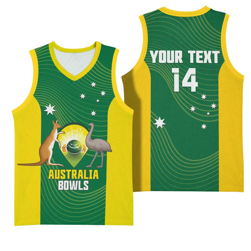 Custom Bowls Australia Basketball Jersey National Color Curve Sporty - Aussie Hoodie
