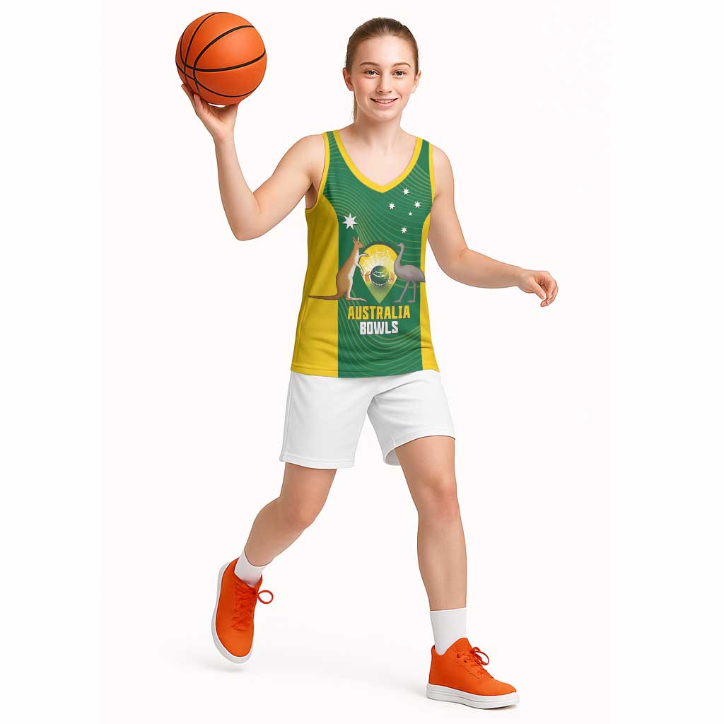 Custom Bowls Australia Basketball Jersey National Color Curve Sporty - Aussie Hoodie