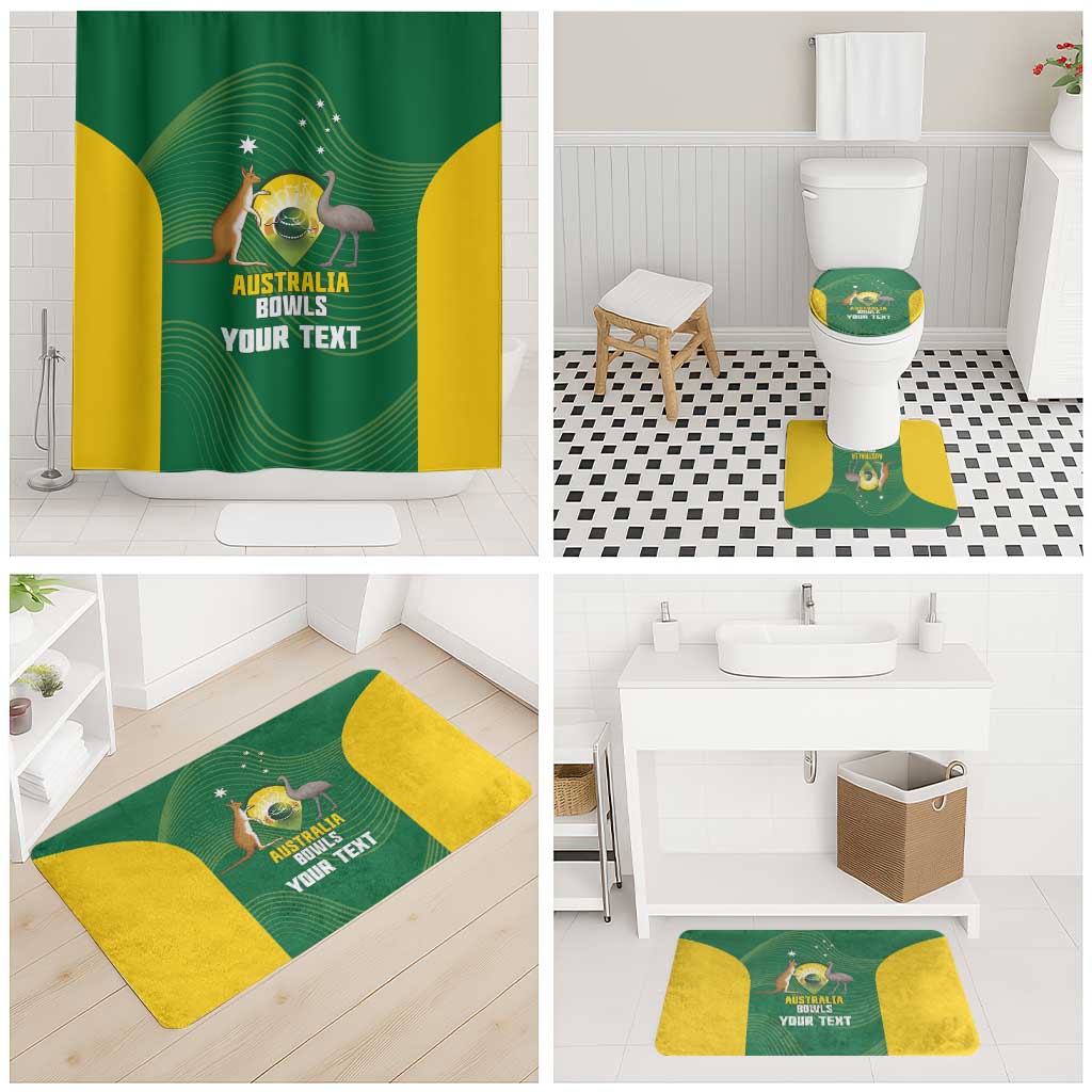 Custom Bowls Australia Bathroom Set National Color Curve Sporty - Aussie Hoodie