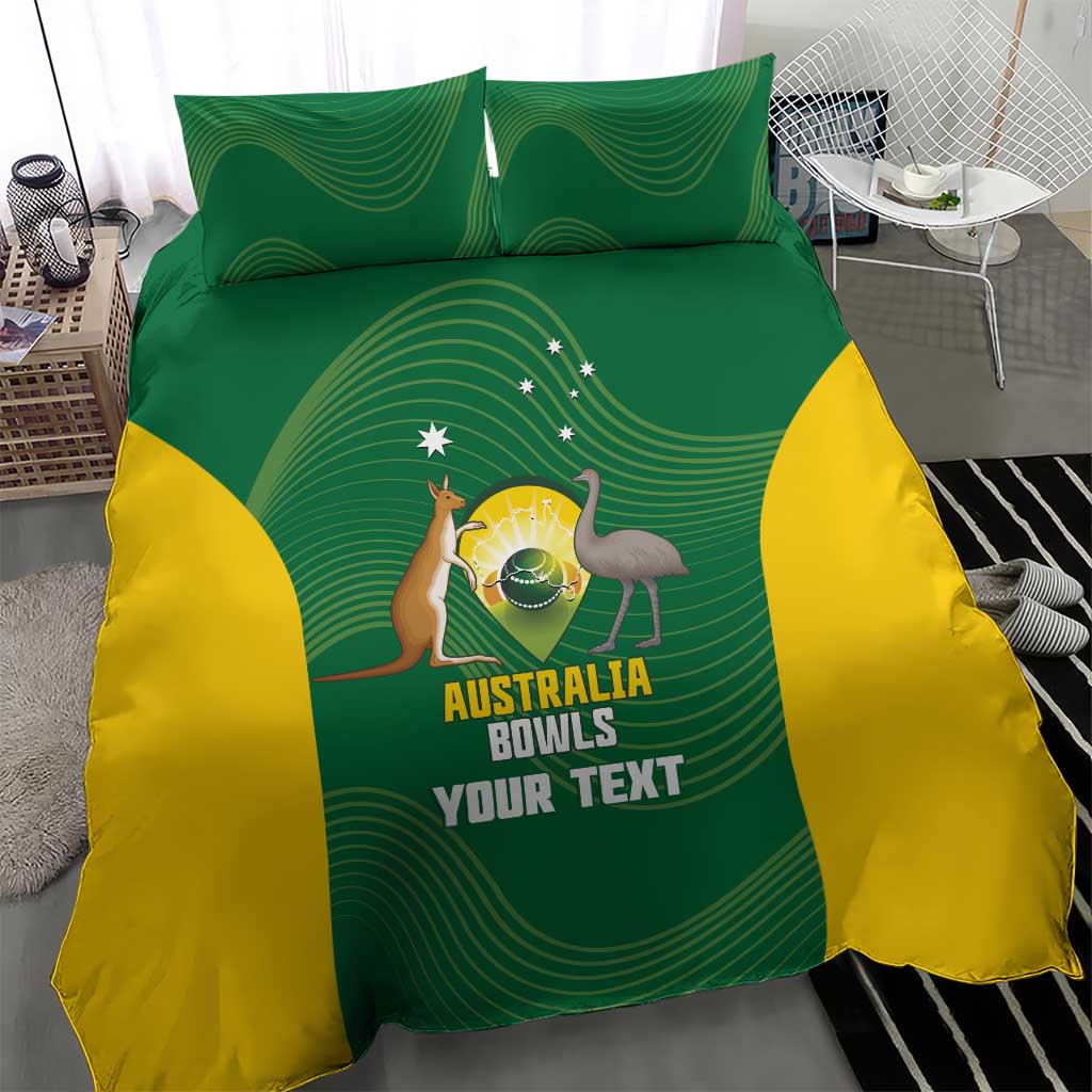 Custom Bowls Australia Bedding Set National Color Curve Sporty - Aussie Hoodie