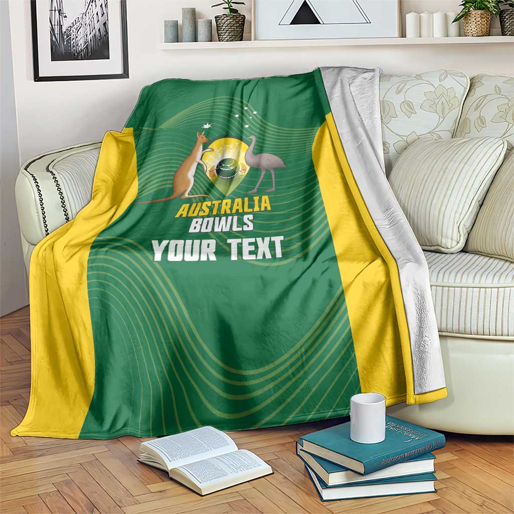 Custom Bowls Australia Blanket National Color Curve Sporty - Aussie Hoodie