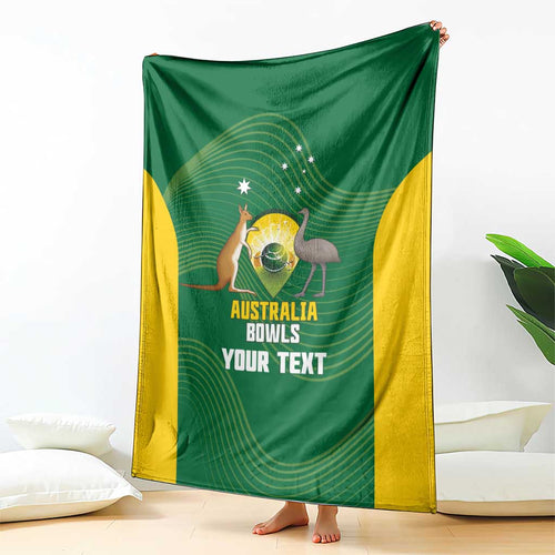 Custom Bowls Australia Blanket National Color Curve Sporty - Aussie Hoodie