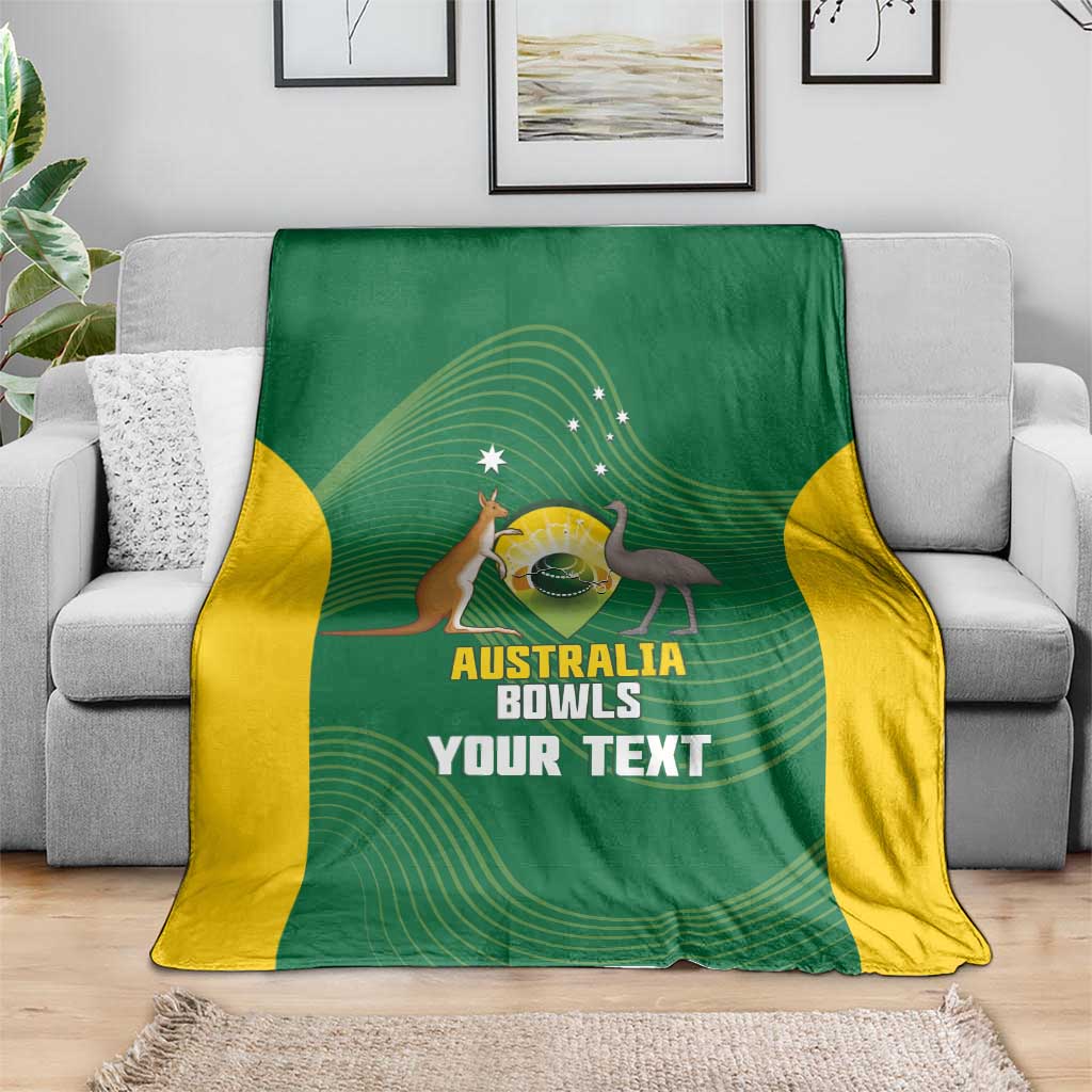 Custom Bowls Australia Blanket National Color Curve Sporty - Aussie Hoodie