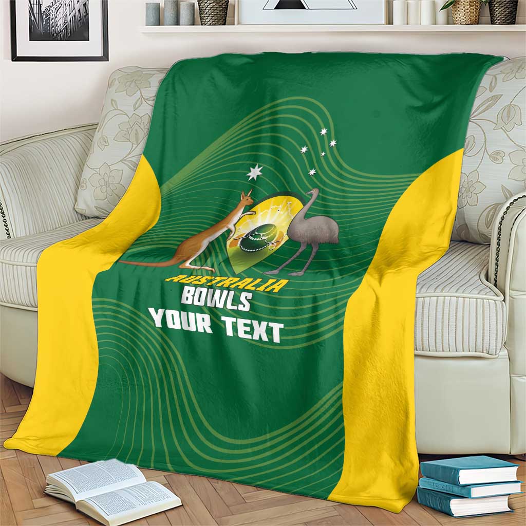 Custom Bowls Australia Blanket National Color Curve Sporty - Aussie Hoodie