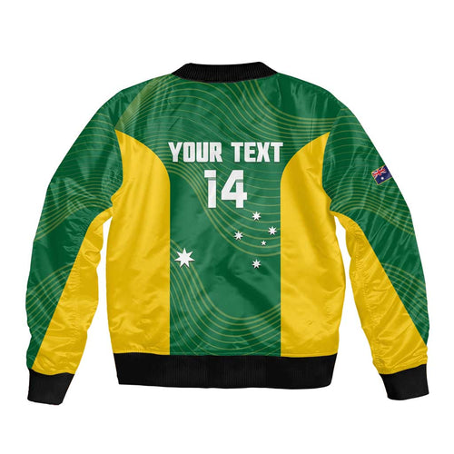 Custom Bowls Australia Bomber Jacket National Color Curve Sporty - Aussie Hoodie