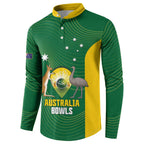 Custom Bowls Australia Button Sweatshirt National Color Curve Sporty - Aussie Hoodie