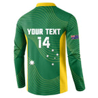 Custom Bowls Australia Button Sweatshirt National Color Curve Sporty - Aussie Hoodie