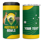 Custom Bowls Australia 4 in 1 Can Cooler Tumbler National Color Curve Sporty - Aussie Hoodie