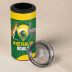 Custom Bowls Australia 4 in 1 Can Cooler Tumbler National Color Curve Sporty - Aussie Hoodie