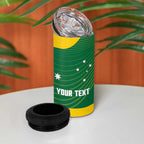Custom Bowls Australia 4 in 1 Can Cooler Tumbler National Color Curve Sporty - Aussie Hoodie