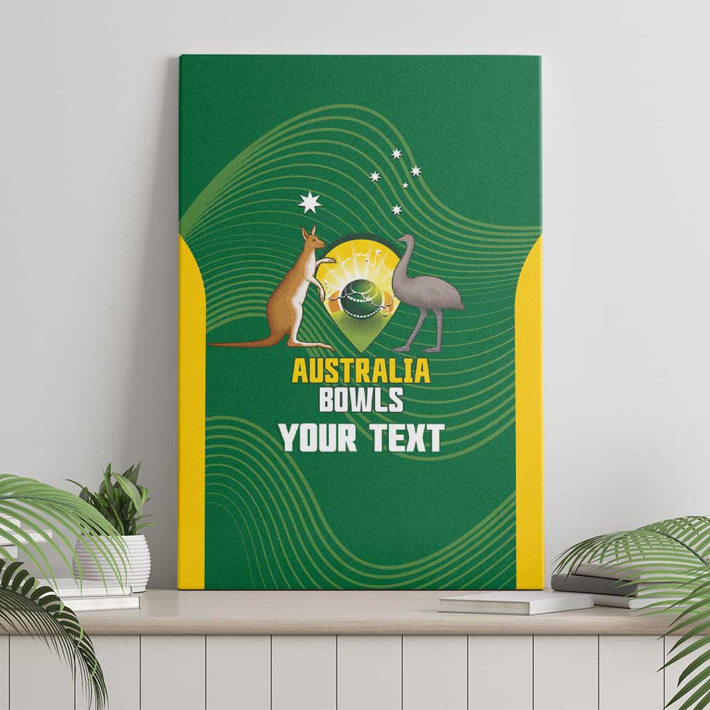 Custom Bowls Australia Canvas Wall Art National Color Curve Sporty - Aussie Hoodie