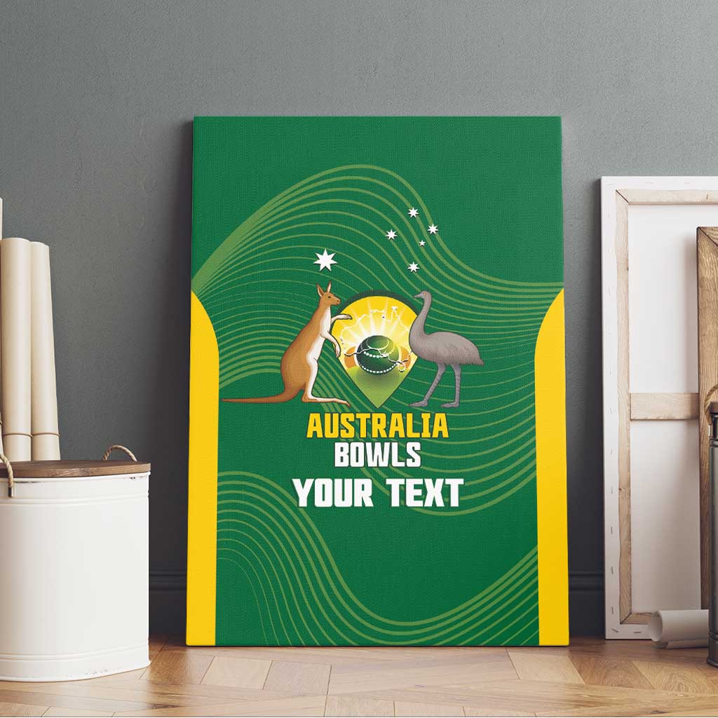 Custom Bowls Australia Canvas Wall Art National Color Curve Sporty - Aussie Hoodie