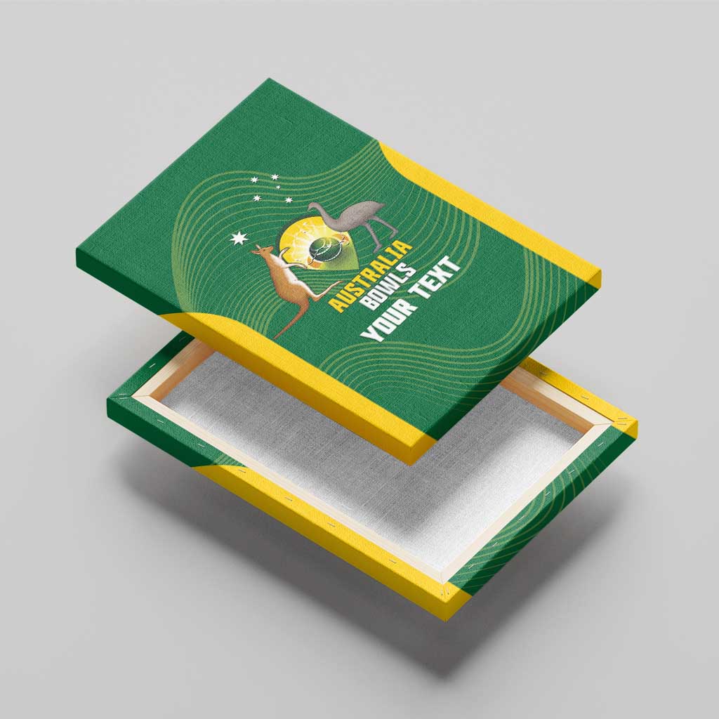 Custom Bowls Australia Canvas Wall Art National Color Curve Sporty - Aussie Hoodie