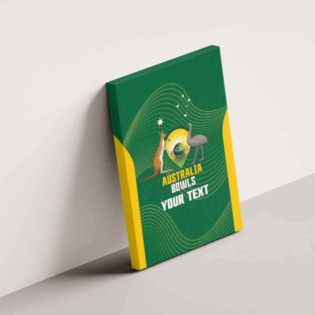 Custom Bowls Australia Canvas Wall Art National Color Curve Sporty - Aussie Hoodie