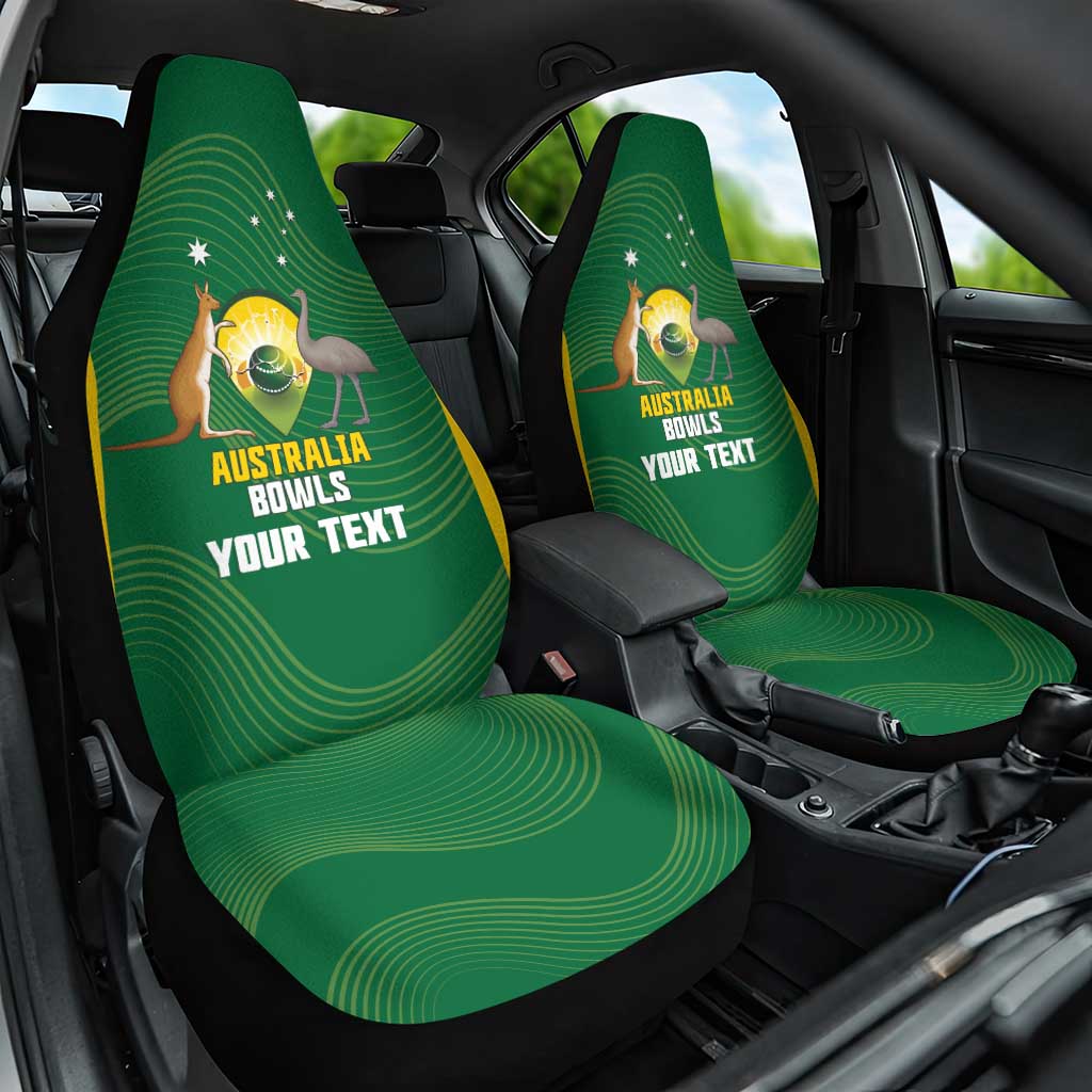 Custom Bowls Australia Car Seat Cover National Color Curve Sporty - Aussie Hoodie